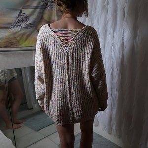 Ultra Flirt V Neck V Back Sweater 2X